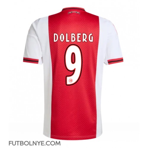 Camiseta Ajax Kasper Dolberg #9 Primera Equipación 2025-26 manga corta Camiseta Ajax Kasper Dolberg #9 Primera Equipación 2025-26 manga corta